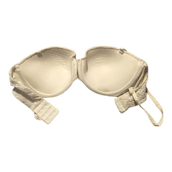 Victoria Secret Multi-Way Lace Strapless Bra Womens Lace Push Up Padded 34DD - Picture 3 of 5